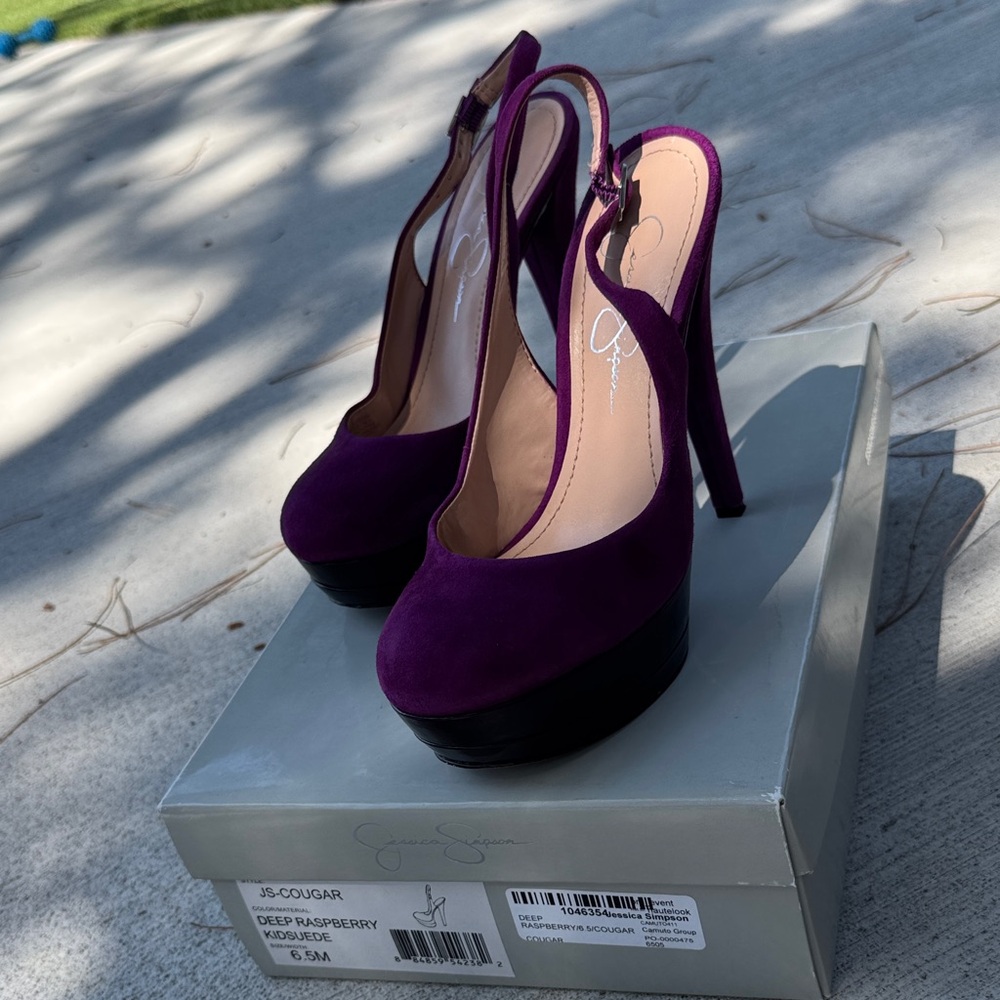 Jessica Simpson Purple Platform Heels